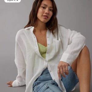 American Eagle Go big button up shirt